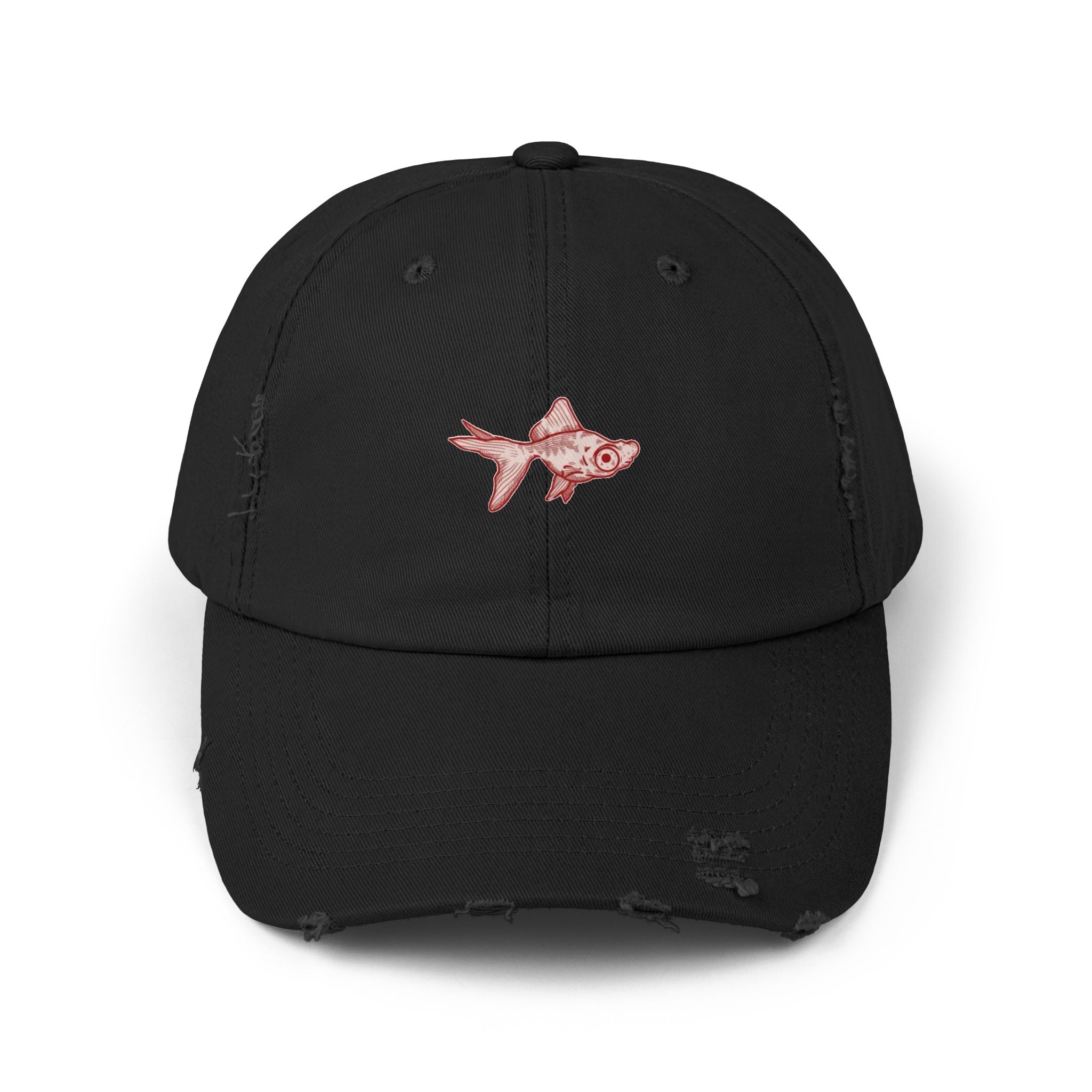 Distressed Fish Cap | Casual Accessories for Fisherman, Beach Lovers, Outdoor Adventures, Gifts for Him, Summer Essentials