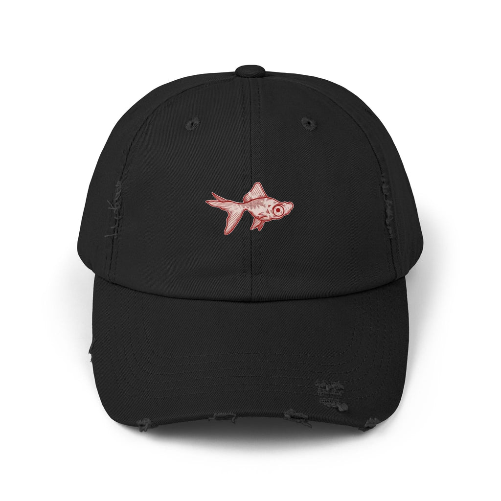 Distressed Fish Cap | Casual Accessories for Fisherman, Beach Lovers, Outdoor Adventures, Gifts for Him, Summer Essentials