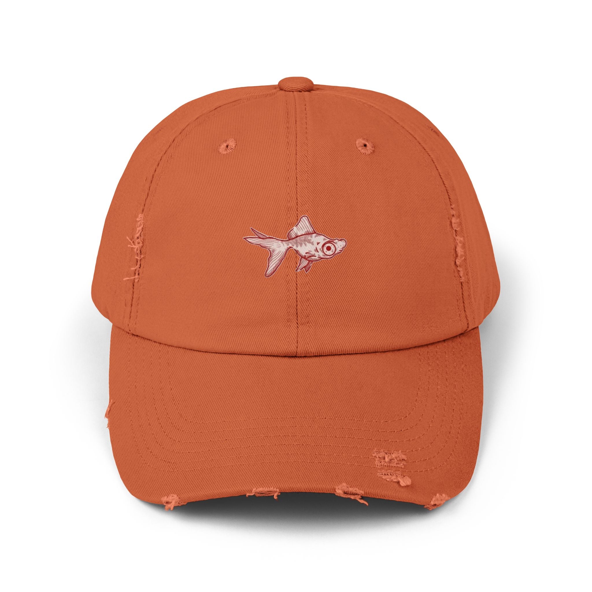 Distressed Fish Cap | Casual Accessories for Fisherman, Beach Lovers, Outdoor Adventures, Gifts for Him, Summer Essentials