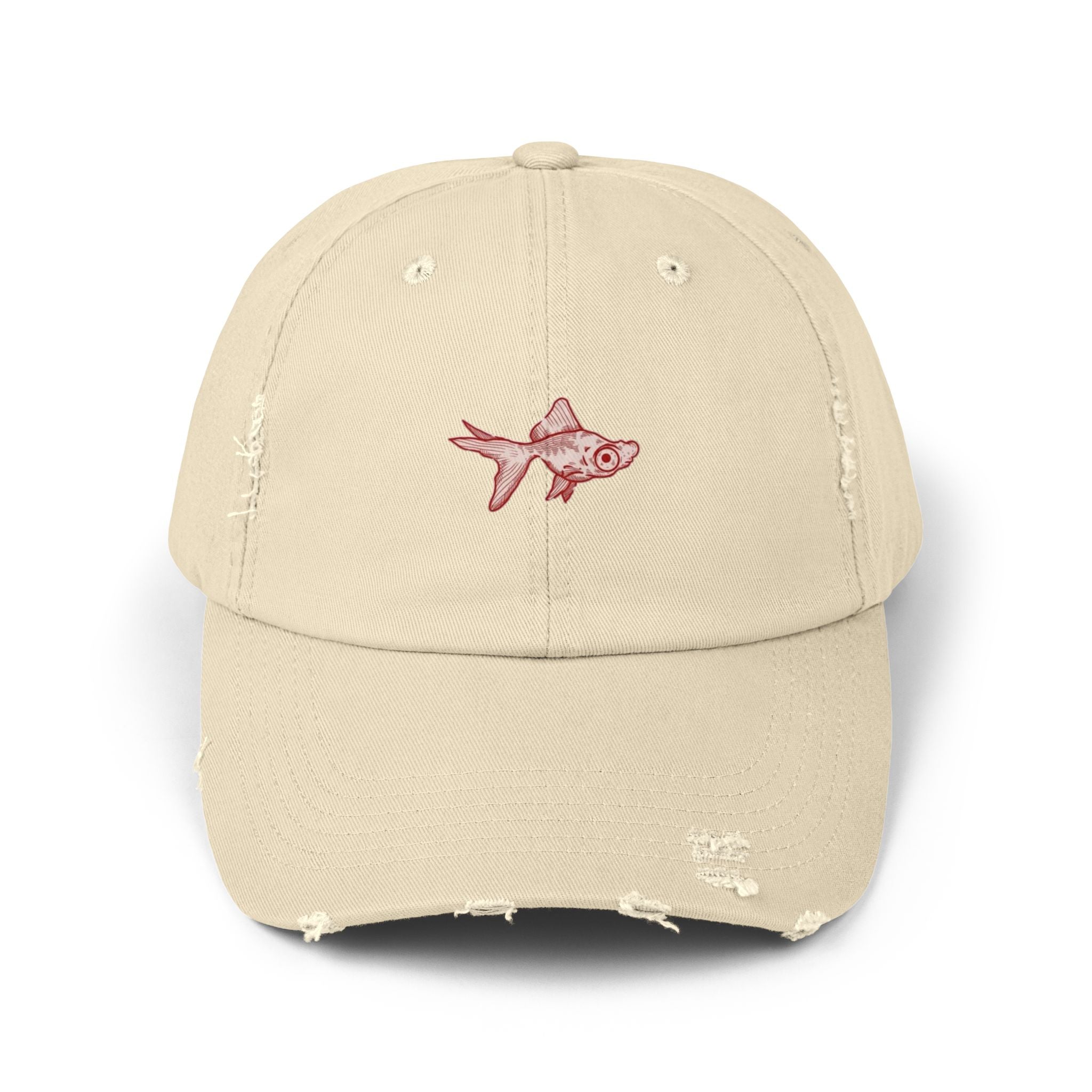 Distressed Fish Cap | Casual Accessories for Fisherman, Beach Lovers, Outdoor Adventures, Gifts for Him, Summer Essentials