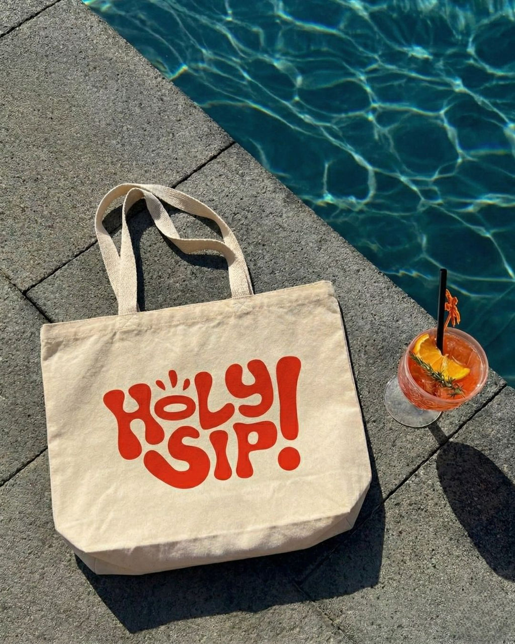 Holy Sip Baskılı Hambez Bez Çanta - Körüklü Omuz Çantası 47x36 cm