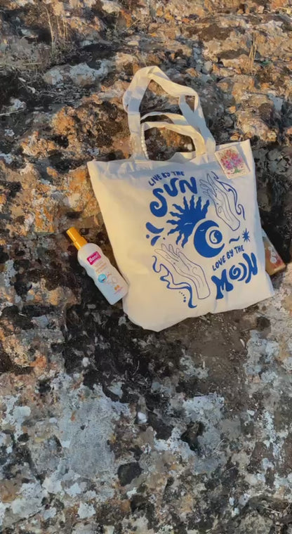 Yazın Enerjisi Çantanda: "Aloha Isle" Serigrafi Baskılı Körüklü Bez Çanta